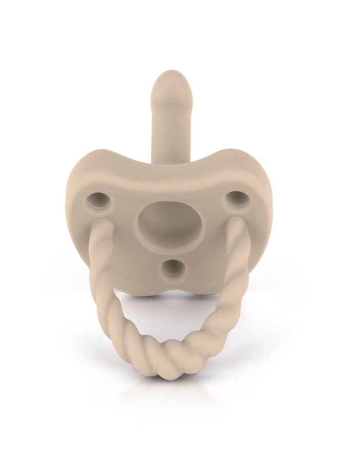 Sweetie Silicone Pacifiers for Newborn Pacifier Soother Baby Pacifier Soft Silicone Certified BPA Free Set of 2 (Light Brown) - Image 4